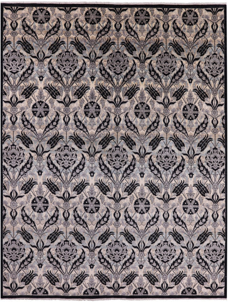 William Morris Handmade Wool Rug - 9' 3" X 11' 10" - Golden Nile