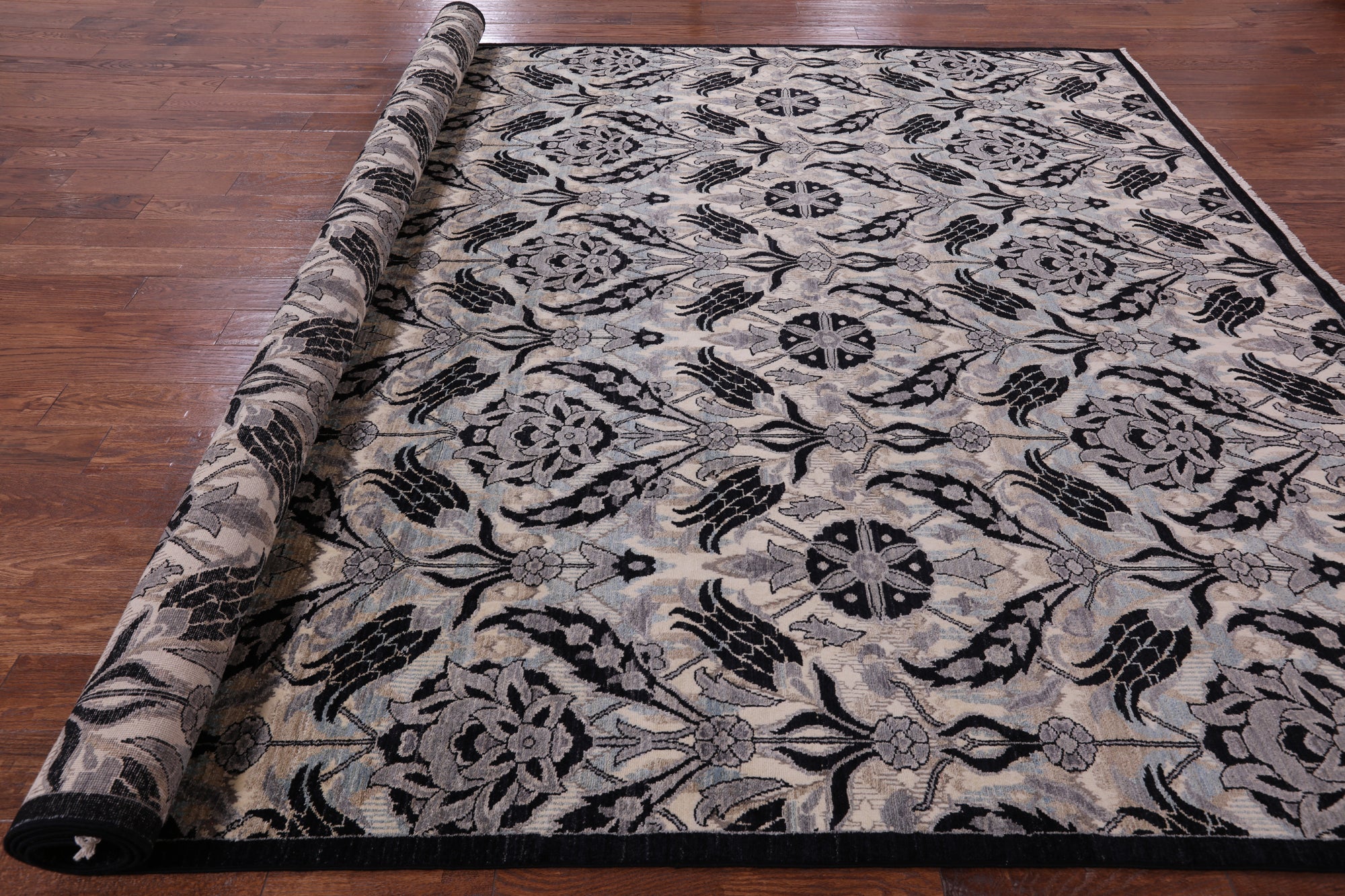 William Morris Handmade Wool Rug - 9' 3" X 11' 10" - Golden Nile