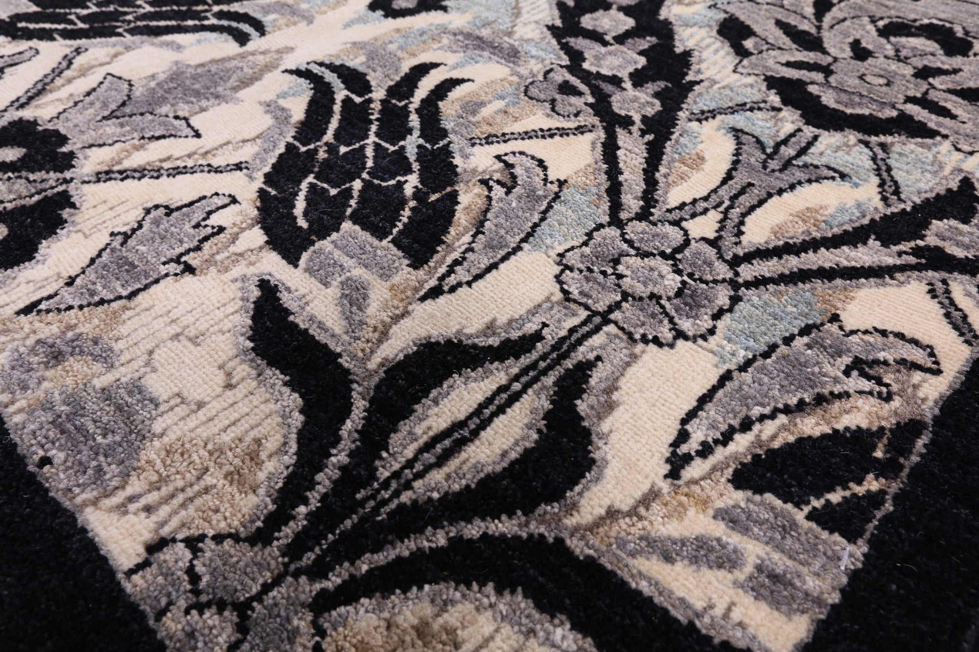 William Morris Handmade Wool Rug - 9' 3" X 11' 10" - Golden Nile