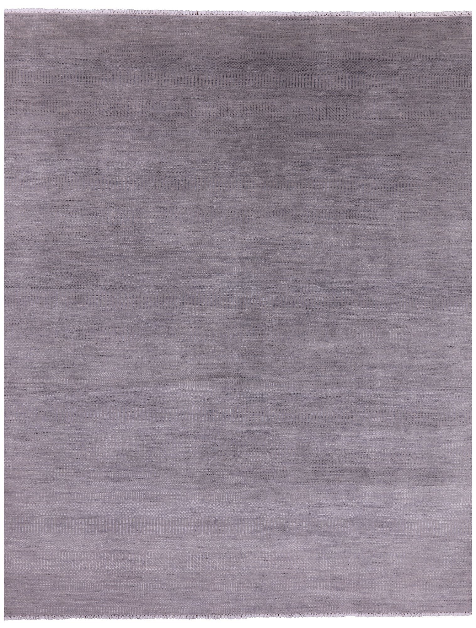 Grey Savannah Grass Handmade Wool & Silk Rug - 8' 1" X 10' 4" - Golden Nile