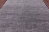 Grey Savannah Grass Handmade Wool & Silk Rug - 8' 1" X 10' 4" - Golden Nile