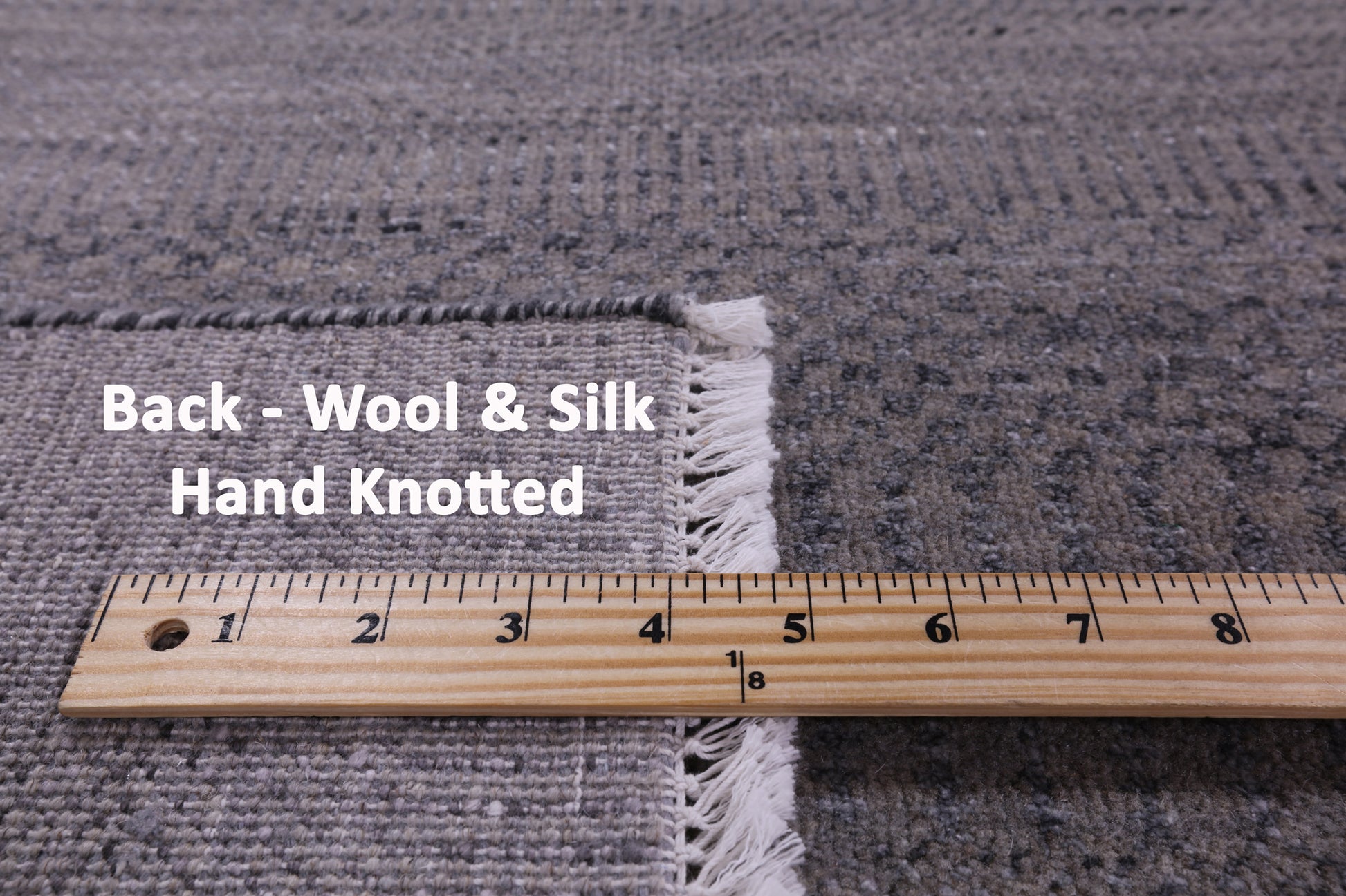 Grey Savannah Grass Handmade Wool & Silk Rug - 8' 1" X 10' 4" - Golden Nile