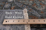 Grey William Morris Hand Knotted Wool Rug - 10' 2" X 14' 3" - Golden Nile