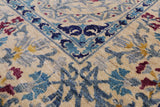 Ivory William Morris Handmade Wool Rug - 5' 6" X 17' 3" - Golden Nile