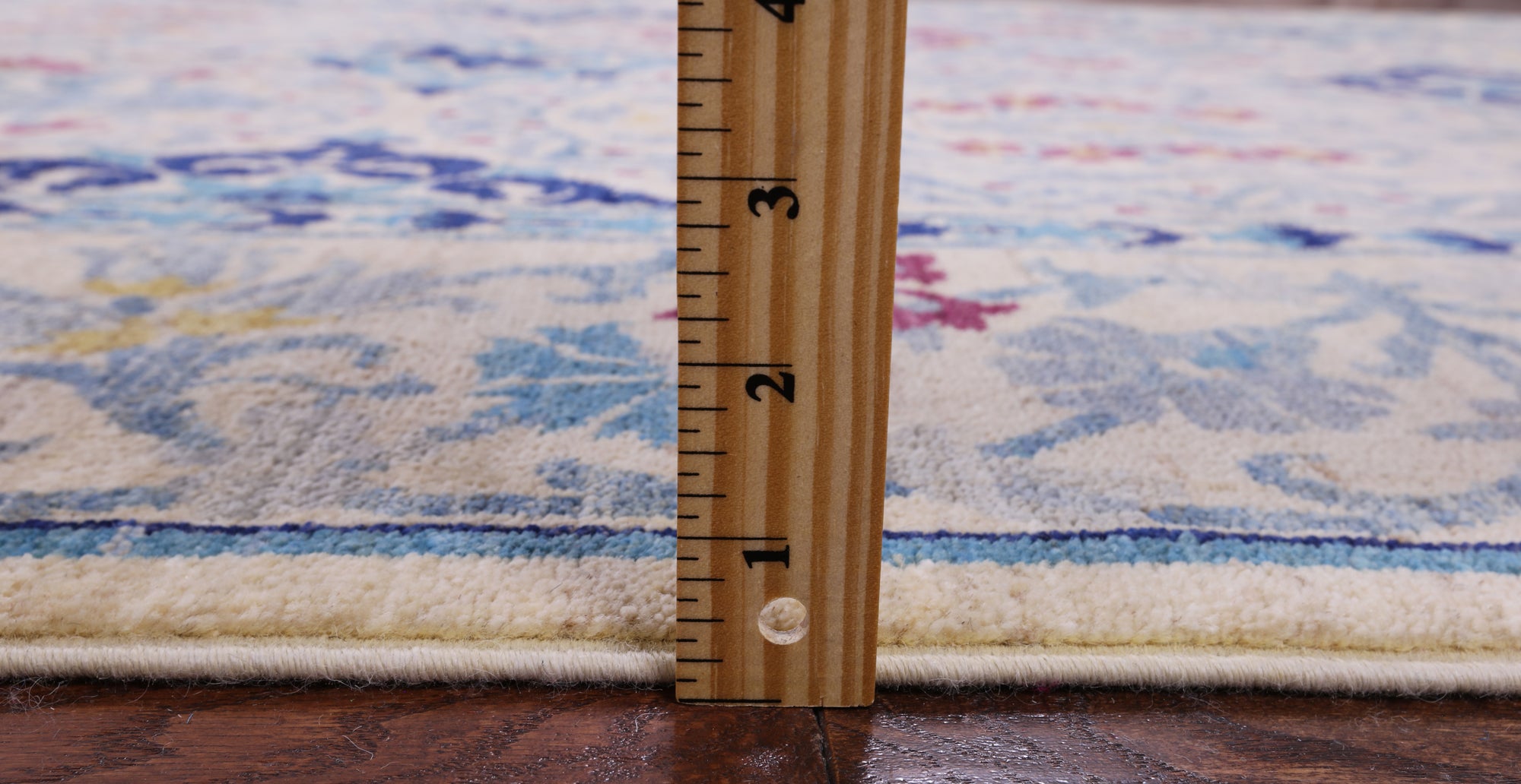 Ivory William Morris Handmade Wool Rug - 5' 6" X 17' 3" - Golden Nile