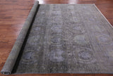 Grey Full Pile Overdyed Handmade Wool Rug - 8' 1" X 10' 1" - Golden Nile