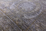 Grey Full Pile Overdyed Handmade Wool Rug - 8' 1" X 10' 1" - Golden Nile