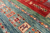 Tribal Persian Gabbeh Handmade Wool Rug - 5' 7" X 7' 9" - Golden Nile