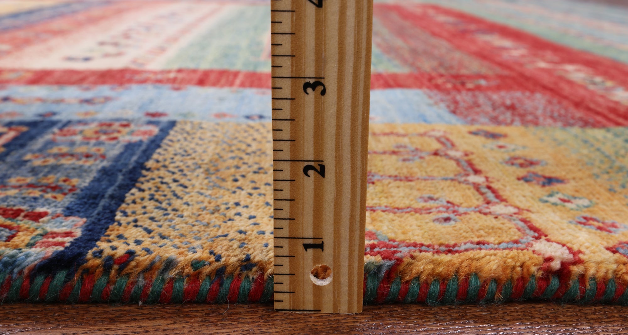 Tribal Persian Gabbeh Handmade Wool Rug - 5' 7" X 7' 9" - Golden Nile
