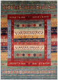 Tribal Persian Gabbeh Handmade Wool Rug - 5' 7" X 7' 9" - Golden Nile