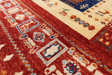 Tribal Persian Gabbeh Handmade Wool Rug - 5' 10" X 7' 10" - Golden Nile
