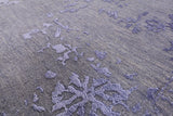Grey Modern Handmade Wool & Silk Rug - 6' 1" X 9' 2" - Golden Nile