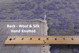 Grey Modern Handmade Wool & Silk Rug - 6' 1" X 9' 2" - Golden Nile