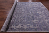 Grey Modern Handmade Wool & Silk Rug - 9' 0" X 11' 9" - Golden Nile