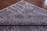 Grey Modern Handmade Wool & Silk Rug - 9' 0" X 11' 9" - Golden Nile