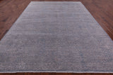 Grey Modern Hand Knotted Wool & Silk Rug - 8' 10" X 11' 10" - Golden Nile