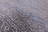 Grey Modern Hand Knotted Wool & Silk Rug - 8' 10" X 11' 10" - Golden Nile