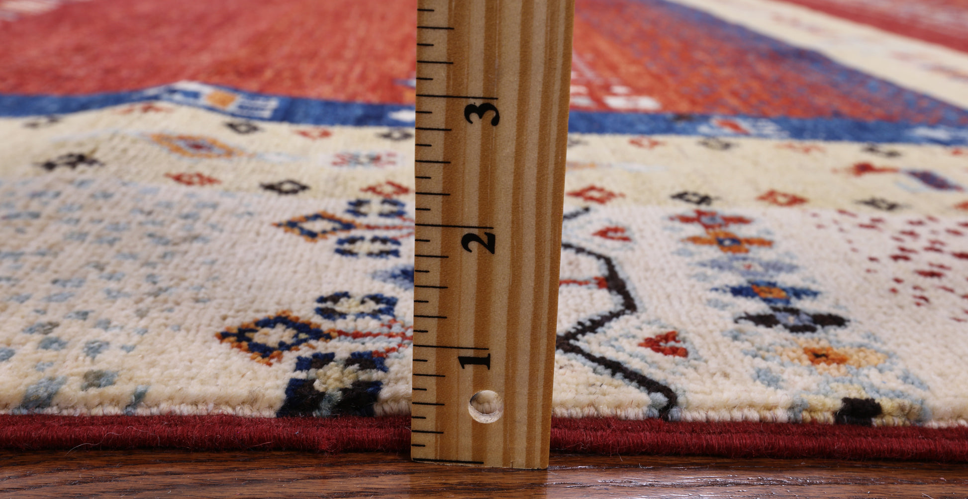 Tribal Persian Gabbeh Handmade Wool Rug - 6' 7" X 10' 0" - Golden Nile
