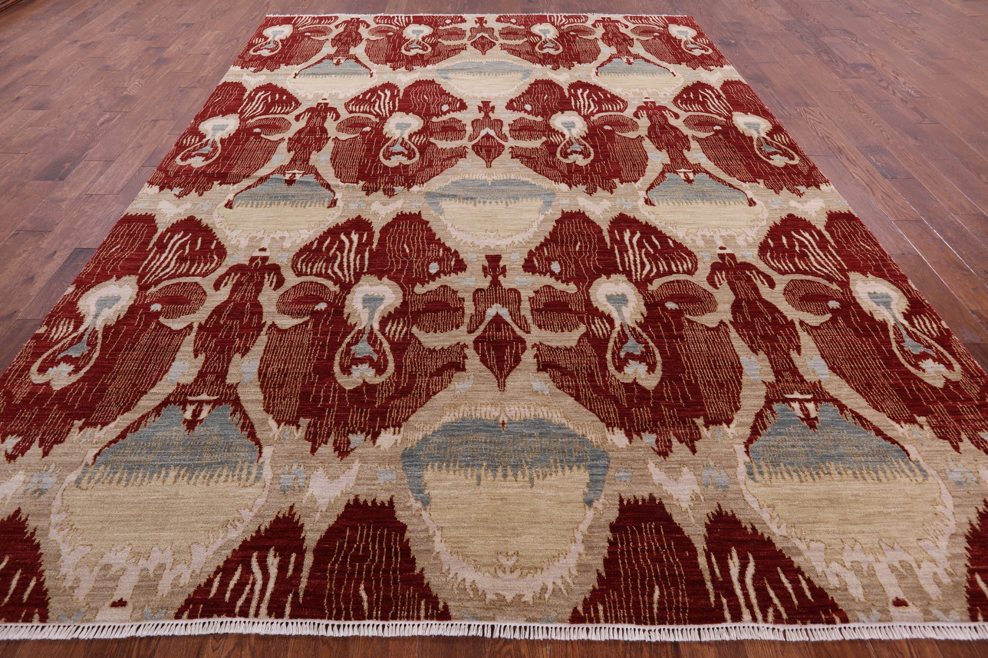 Tribal Persian Gabbeh Handmade Wool Rug - 9' 0" X 12' 4" - Golden Nile