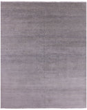 Grey Savannah Grass Handmade Wool & Silk Rug - 8' 2" X 9' 10" - Golden Nile