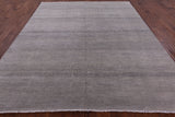 Grey Savannah Grass Handmade Wool & Silk Rug - 8' 2" X 9' 10" - Golden Nile