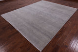 Grey Savannah Grass Handmade Wool & Silk Rug - 8' 2" X 9' 10" - Golden Nile