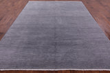 Grey Savannah Grass Handmade Wool & Silk Rug - 8' 2" X 10' 3" - Golden Nile