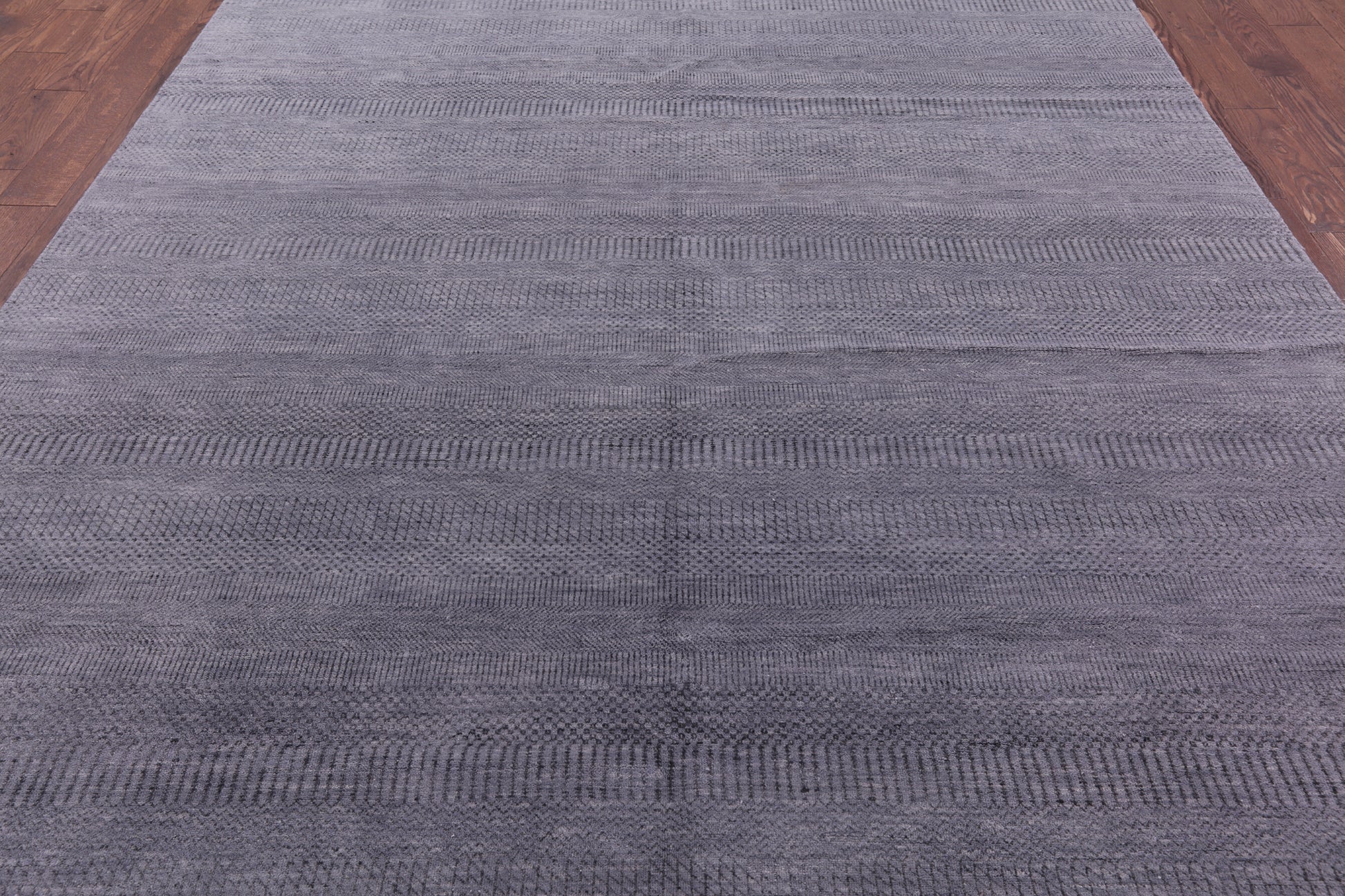 Grey Savannah Grass Handmade Wool & Silk Rug - 8' 2" X 10' 3" - Golden Nile
