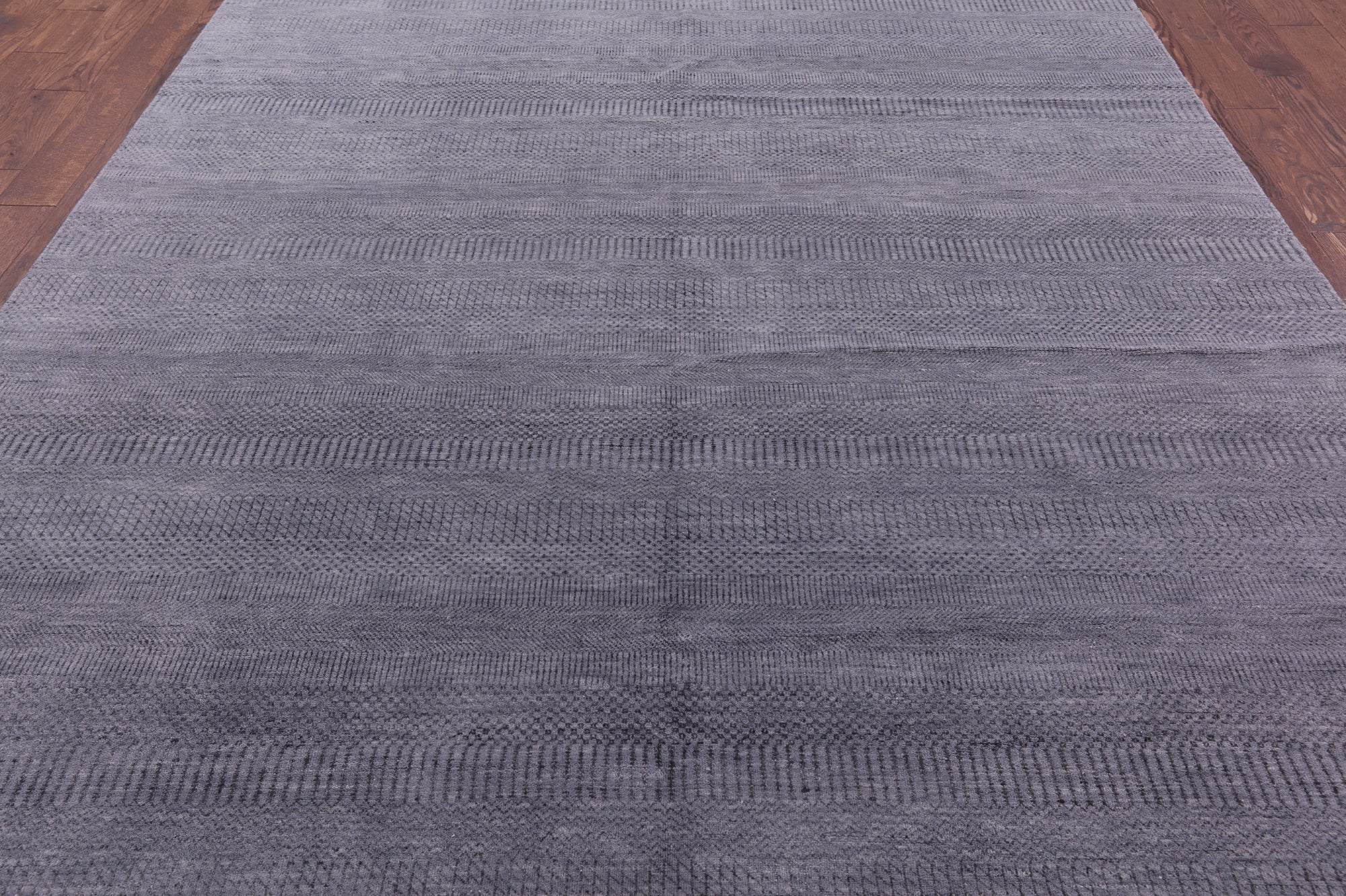 Grey Savannah Grass Handmade Wool & Silk Rug - 8' 2" X 10' 3" - Golden Nile