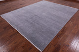 Grey Savannah Grass Handmade Wool & Silk Rug - 8' 2" X 10' 3" - Golden Nile
