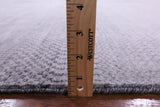 Grey Savannah Grass Handmade Wool & Silk Rug - 8' 2" X 10' 3" - Golden Nile