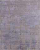 Grey Modern Handmade Wool & Silk Rug - 8' 1" X 10' 1" - Golden Nile