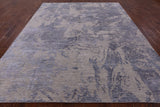 Grey Modern Handmade Wool & Silk Rug - 8' 1" X 10' 1" - Golden Nile