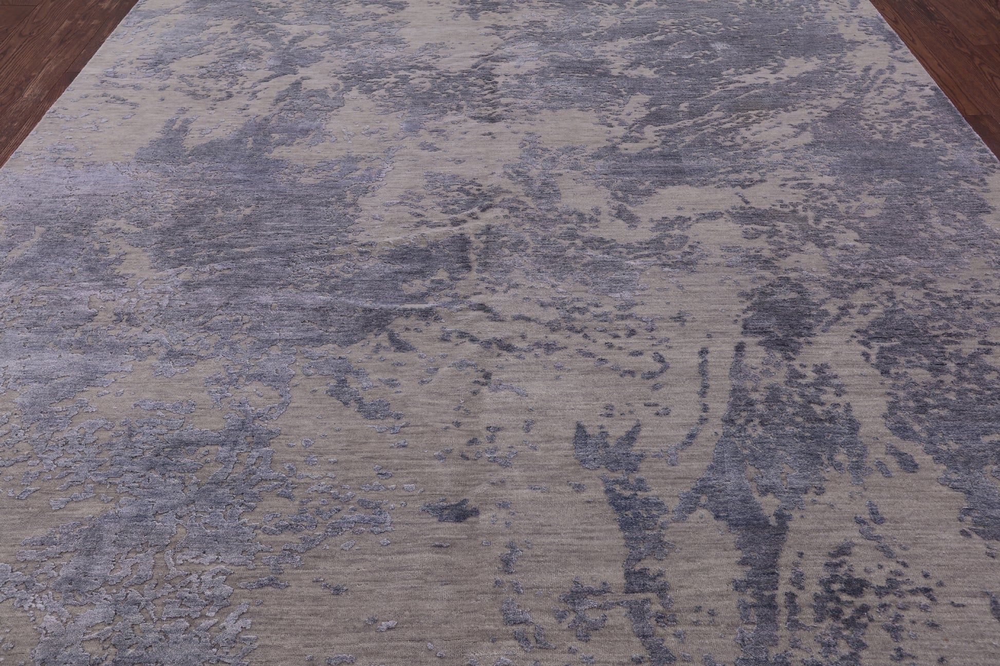 Grey Modern Handmade Wool & Silk Rug - 8' 1" X 10' 1" - Golden Nile