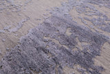 Grey Modern Handmade Wool & Silk Rug - 8' 1" X 10' 1" - Golden Nile
