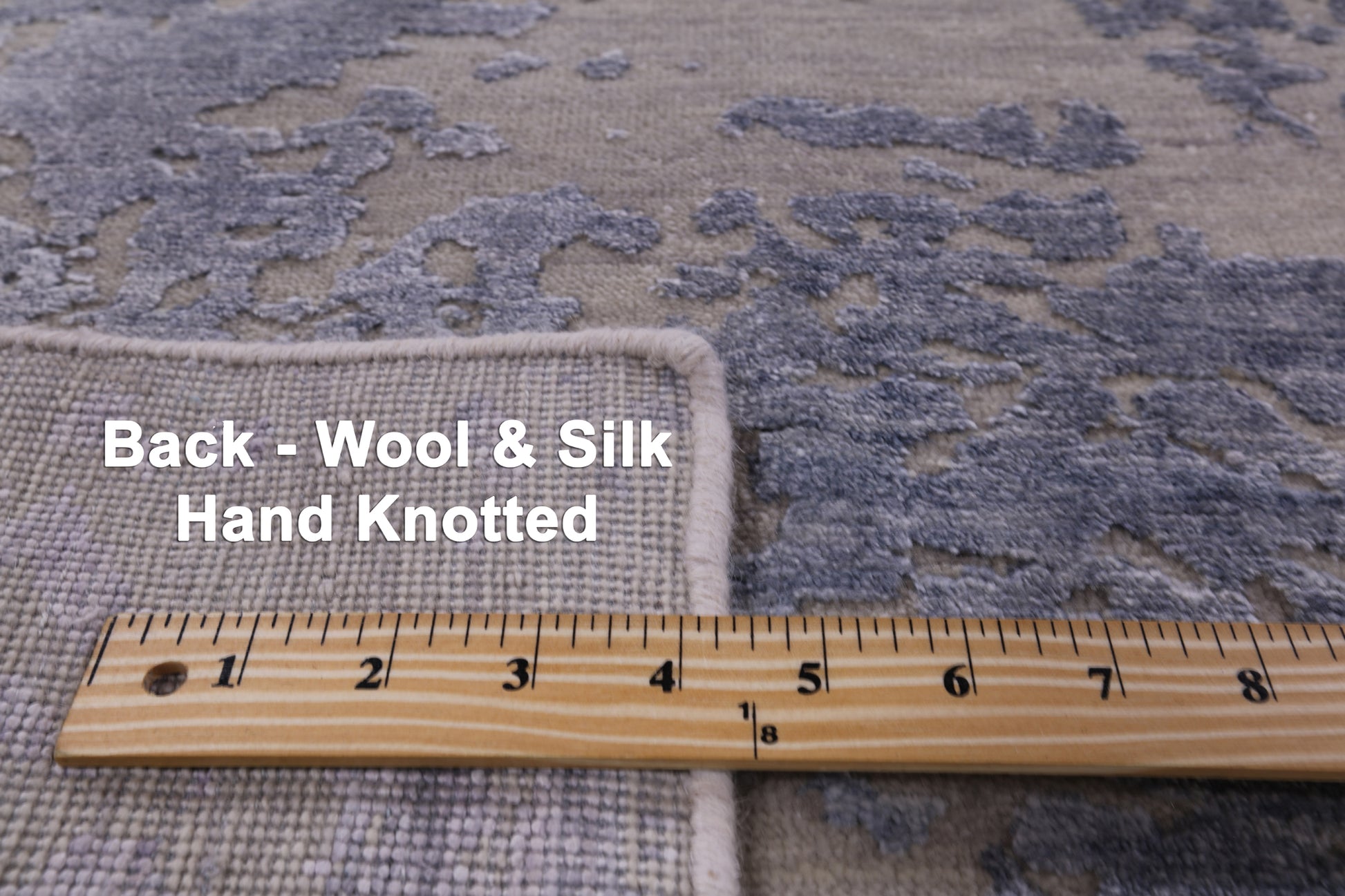 Grey Modern Handmade Wool & Silk Rug - 8' 1" X 10' 1" - Golden Nile