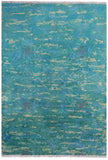 Full Pile Overdyed Handmade Wool Rug - 4' 2" X 5' 10" - Golden Nile