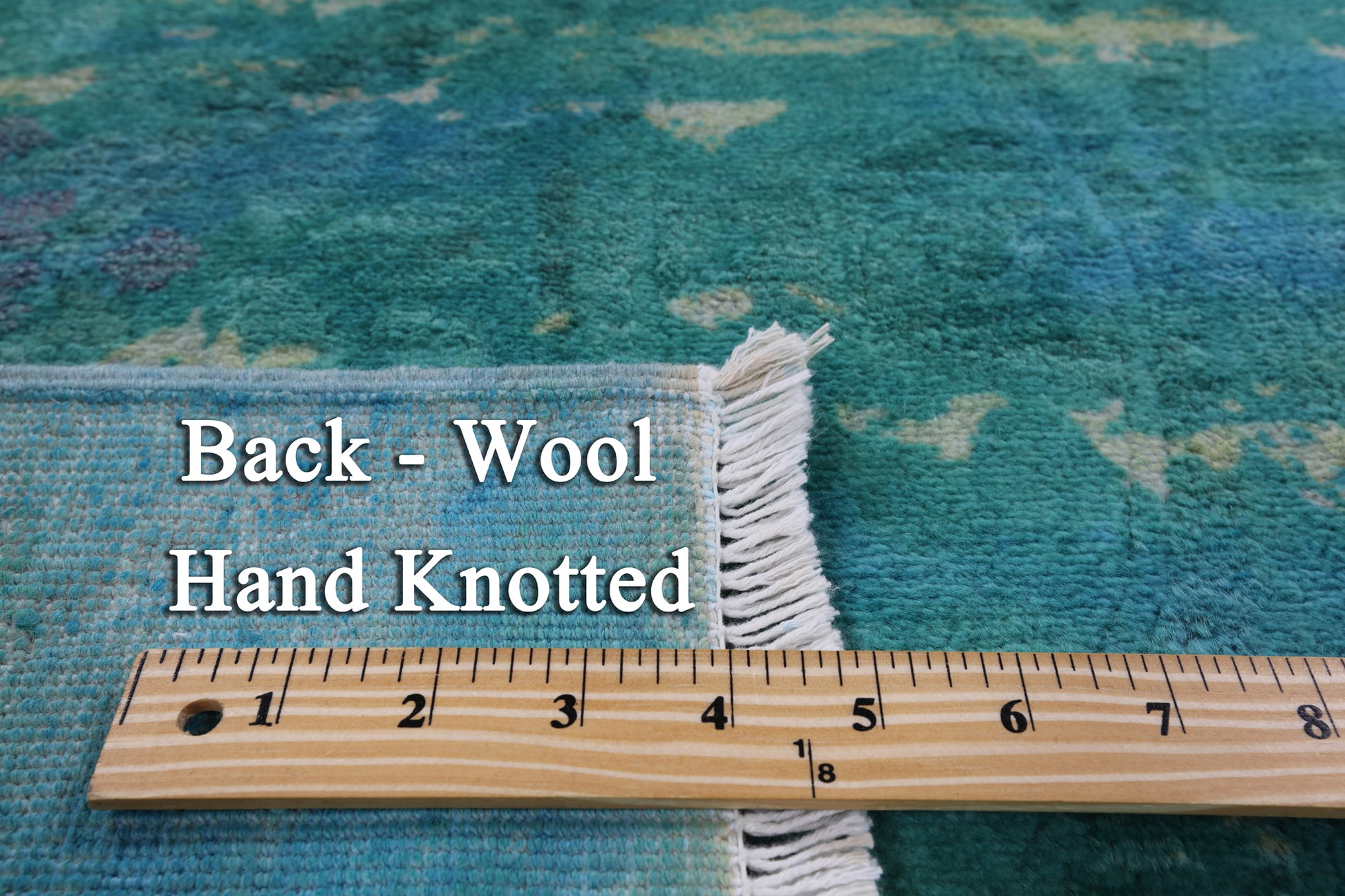 Full Pile Overdyed Handmade Wool Rug - 4' 2" X 5' 10" - Golden Nile