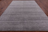 Grey Savannah Grass Handmade Wool & Silk Rug - 9' 2" X 12' 2" - Golden Nile