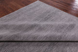 Grey Savannah Grass Handmade Wool & Silk Rug - 9' 2" X 12' 2" - Golden Nile