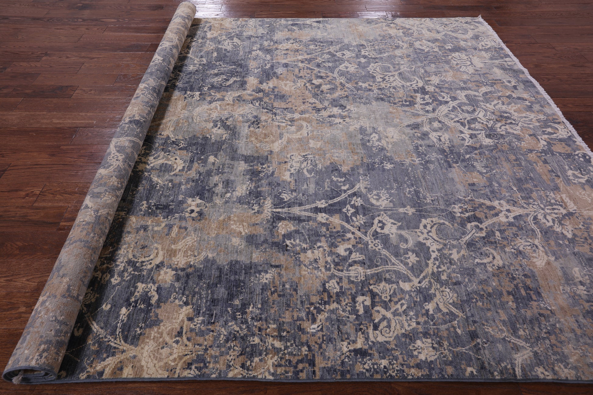 Modern Handmade Wool  Rug - 8' 1" X 9' 10" - Golden Nile