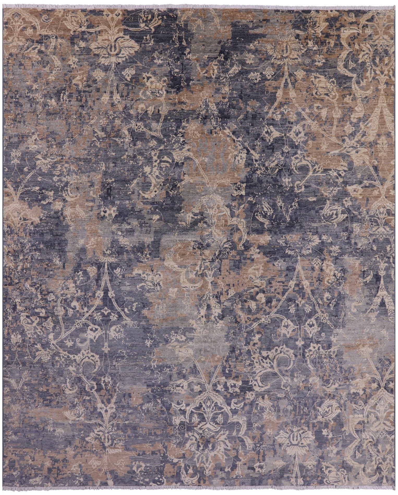 Modern Handmade Wool  Rug - 8' 1" X 9' 10" - Golden Nile