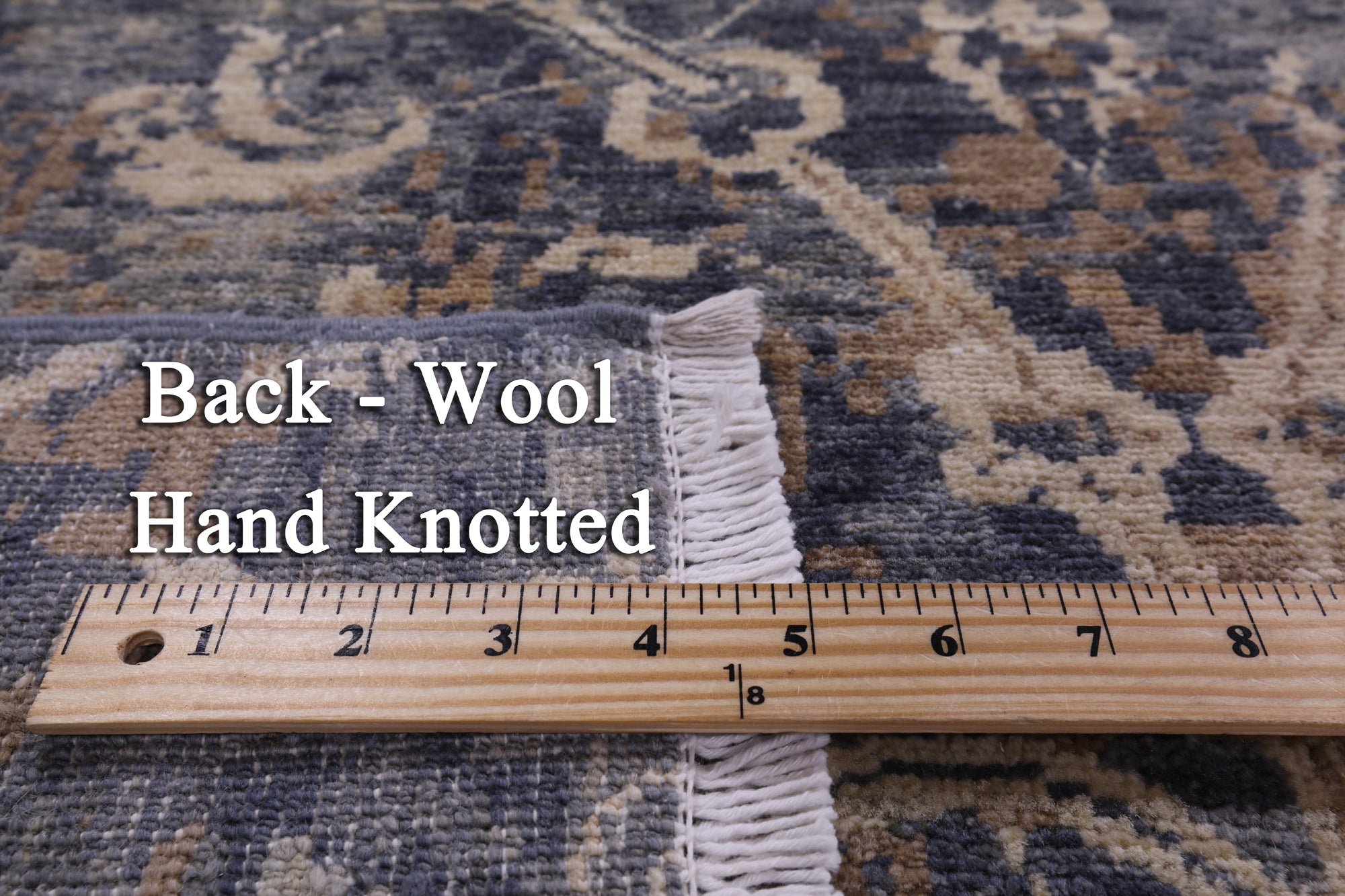 Modern Handmade Wool  Rug - 8' 1" X 9' 10" - Golden Nile