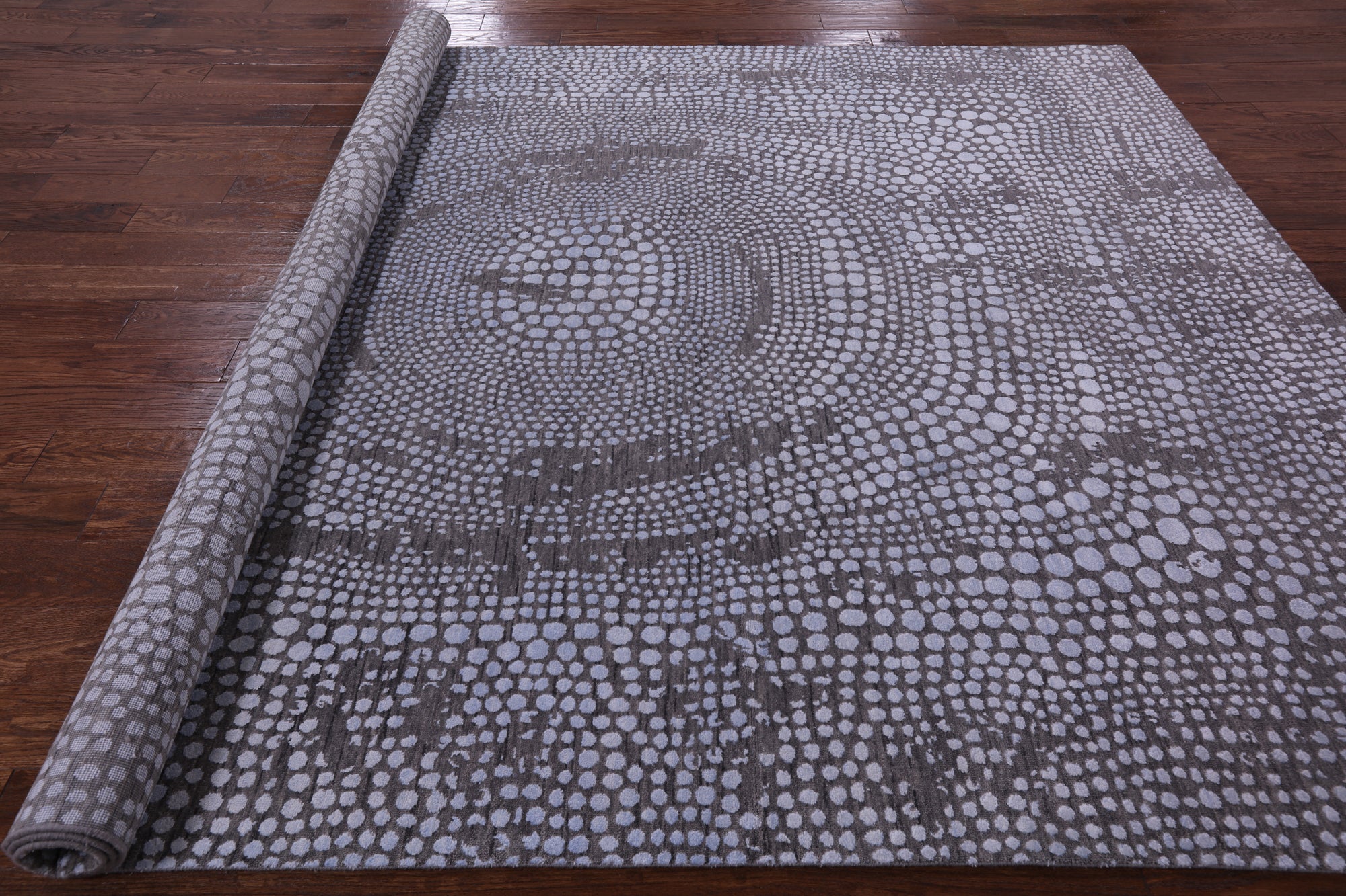 Modern Handmade Wool & Silk Rug - 8' 0" X 10' 3" - Golden Nile