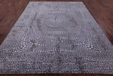Modern Handmade Wool & Silk Rug - 8' 0" X 10' 3" - Golden Nile