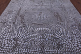 Modern Handmade Wool & Silk Rug - 8' 0" X 10' 3" - Golden Nile
