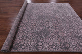 Grey Modern Hand Knotted Wool & Silk Rug - 8' 0" X 10' 1" - Golden Nile