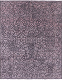 Grey Modern Hand Knotted Wool & Silk Rug - 8' 0" X 10' 1" - Golden Nile
