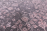 Grey Modern Hand Knotted Wool & Silk Rug - 8' 0" X 10' 1" - Golden Nile