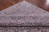 Grey Modern Hand Knotted Wool & Silk Rug - 8' 0" X 10' 1" - Golden Nile